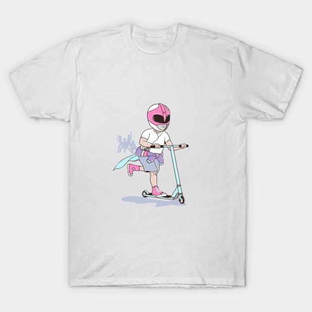 Pink Ranger Kid T-Shirt by yortsiraulo